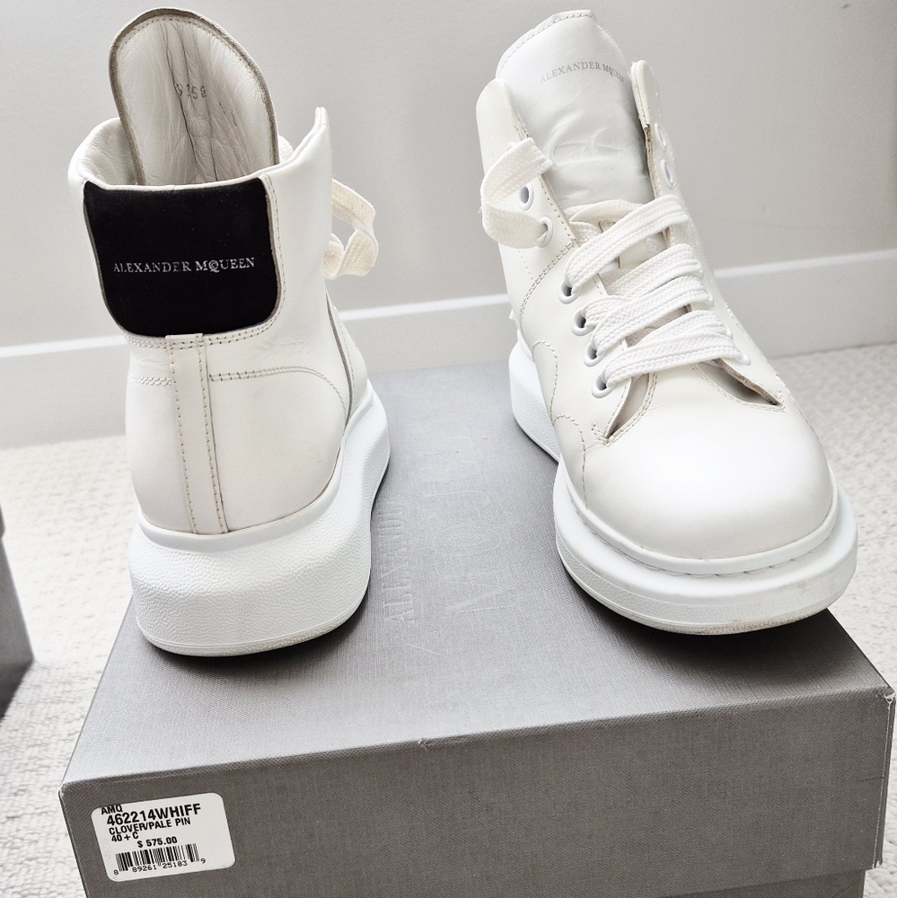 Alexander McQueen White High-Top Sneakers